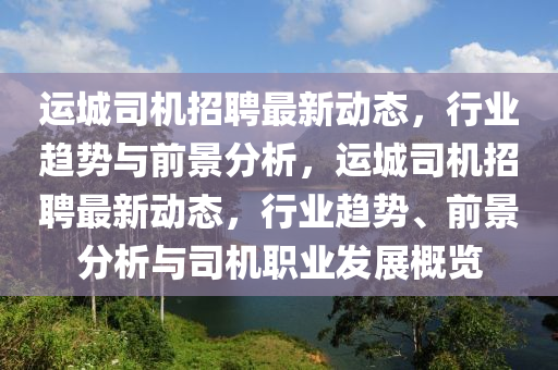 运城司机招聘最新动态,行业趋势与前景分析,运城司机招聘最新动态,行业趋势、前景分析与司机职业发展概览中山市多米克自动化设备有限公司
