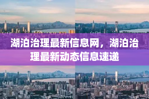 湖泊治理最新信息网,湖泊治理最新动态信息速递中山市多米克自动化设备有限公司