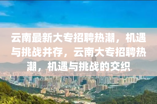 云南最新大专招聘热潮,机遇与挑战并存,云南大专招聘热潮中山市多米克自动化设备有限公司,机遇与挑战的交织