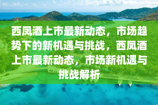 西凤酒上市最新动态,市场趋势下的新机遇与挑战,西凤酒上市最新动态,市场新机遇与挑战解析中山市多米克自动化设备有限公司