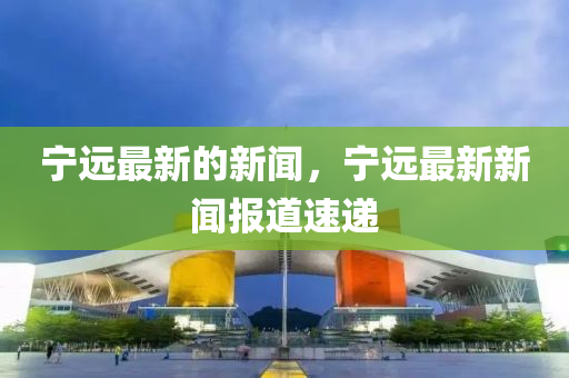 宁远最新的新闻,宁远最新新闻报道速递