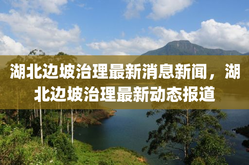 湖北边坡治理最新消息新闻，湖北边坡治理最新动态报道